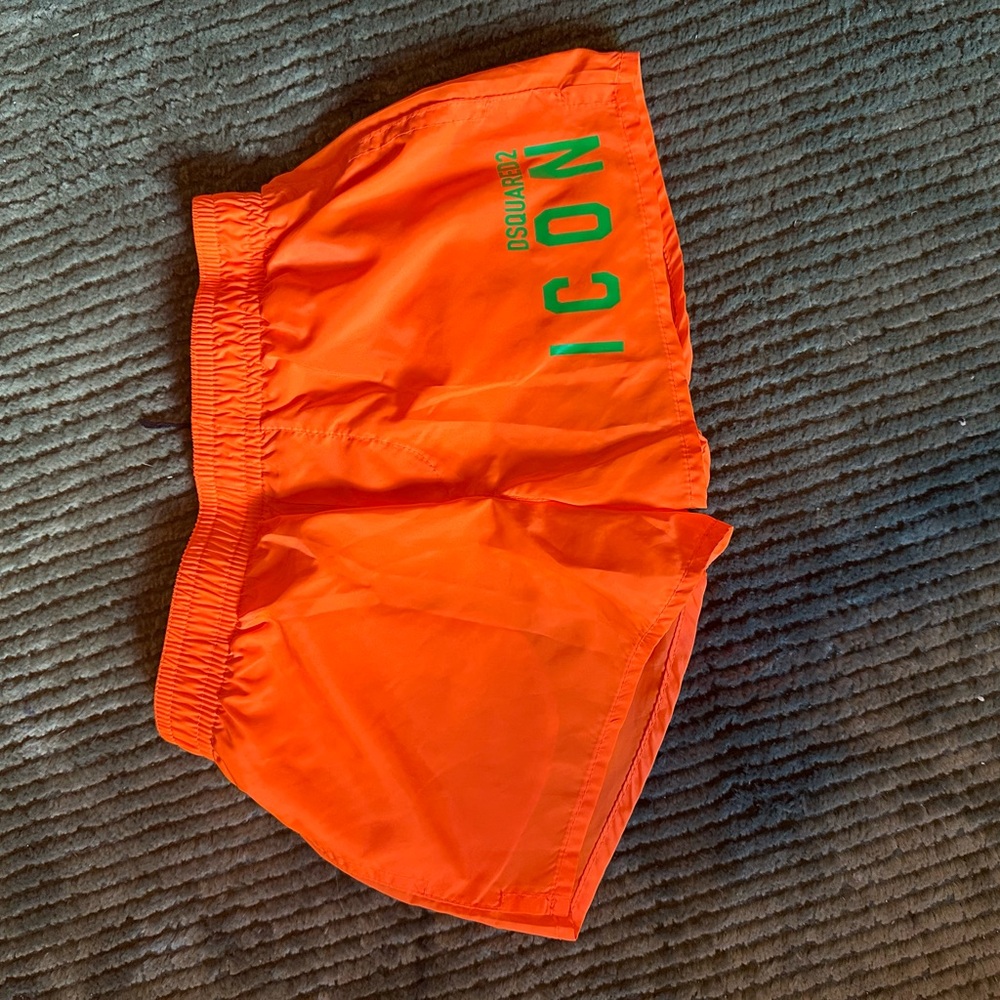 DSQUARED Orange Swim Trunks for Kids